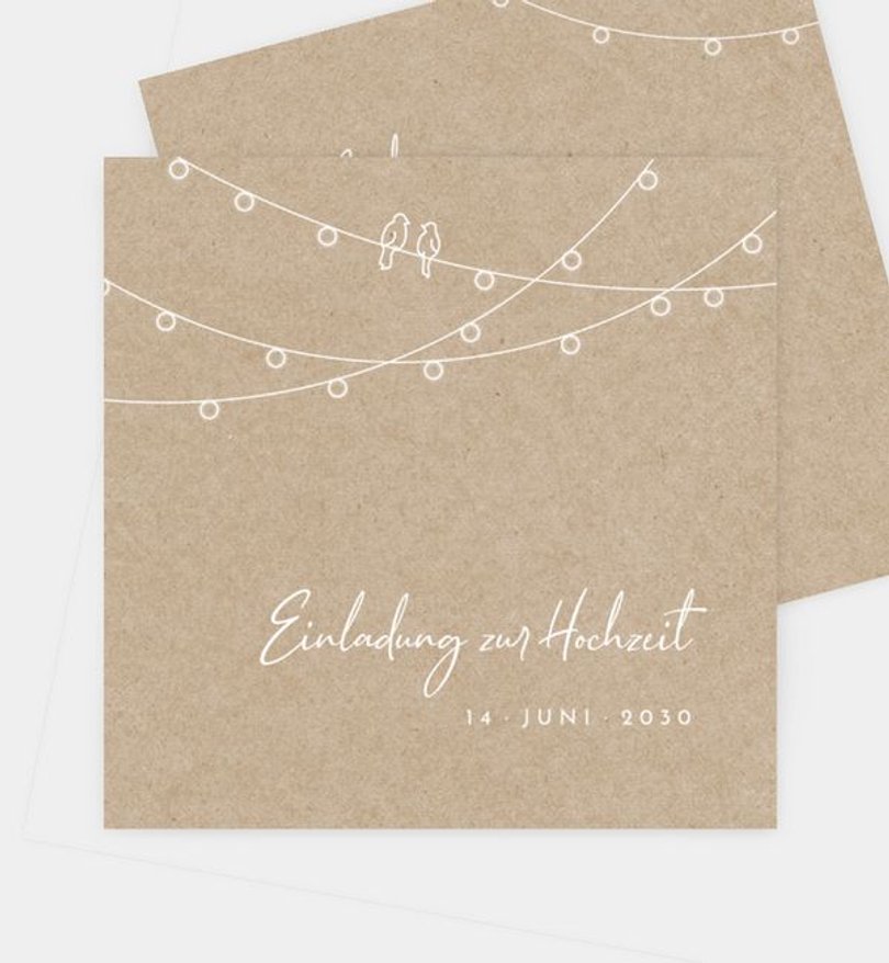 Einladungskarte Hochzeit Gartenzauber