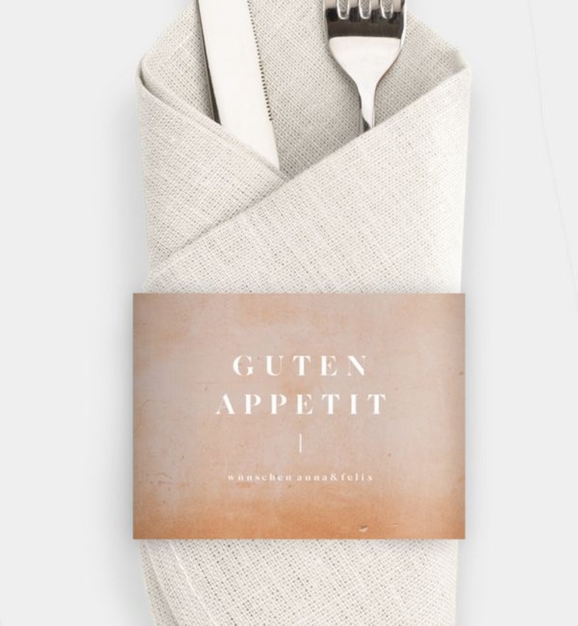 Besteck Servietten-Zubehör Hochzeit Toscana