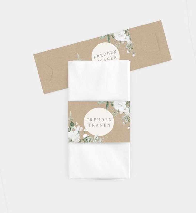Taschentücher Banderole Hochzeit True Love