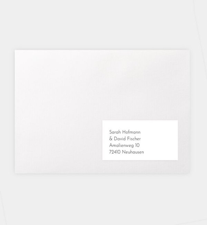 Empfängeraufkleber Trauer Clean Polaroid
