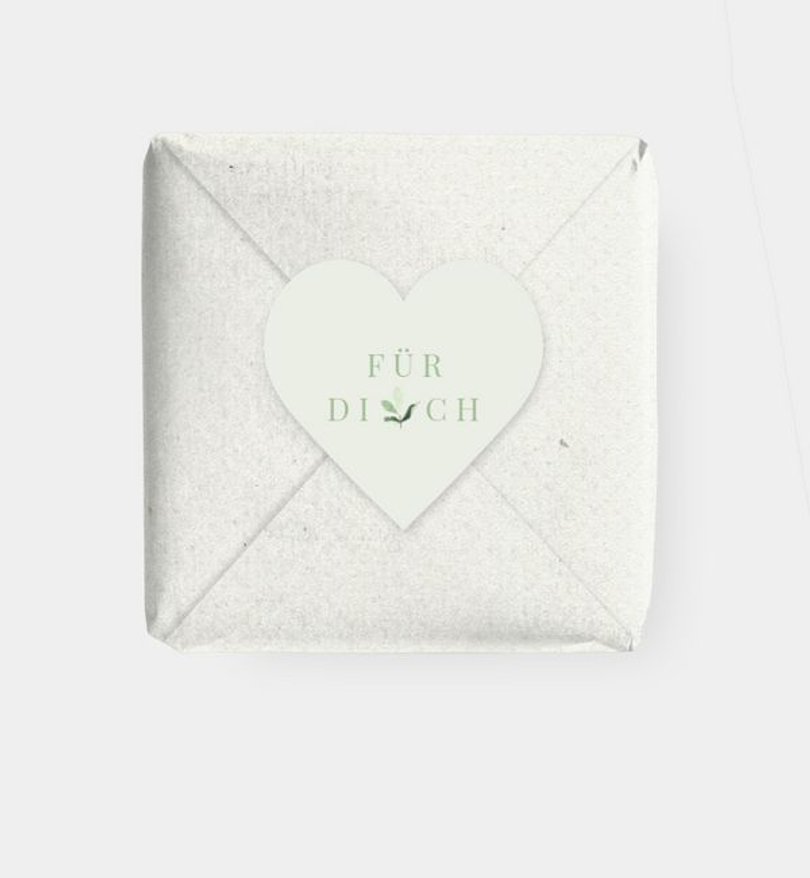 Geschenkaufkleber Hochzeit Simple Green