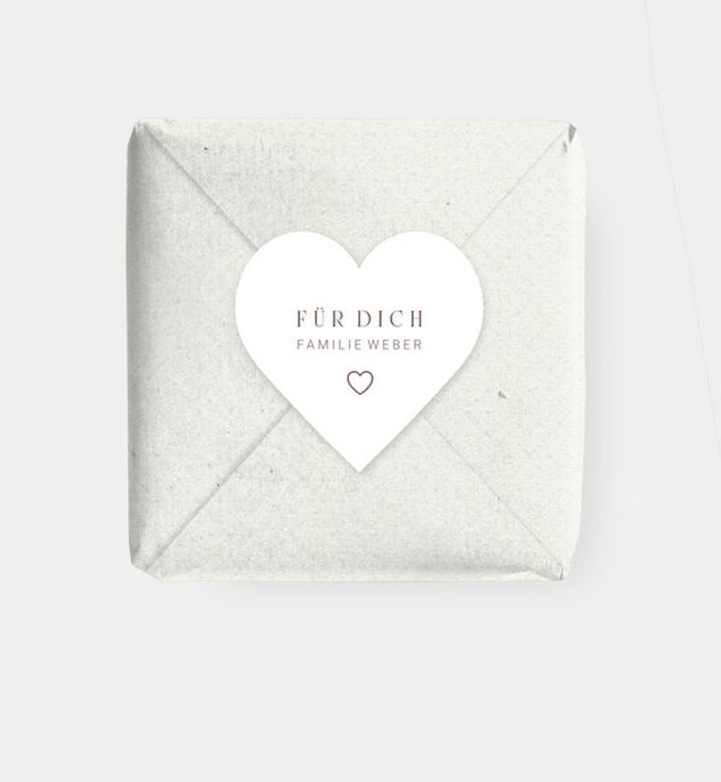 Geschenkaufkleber Geburt Full with Love