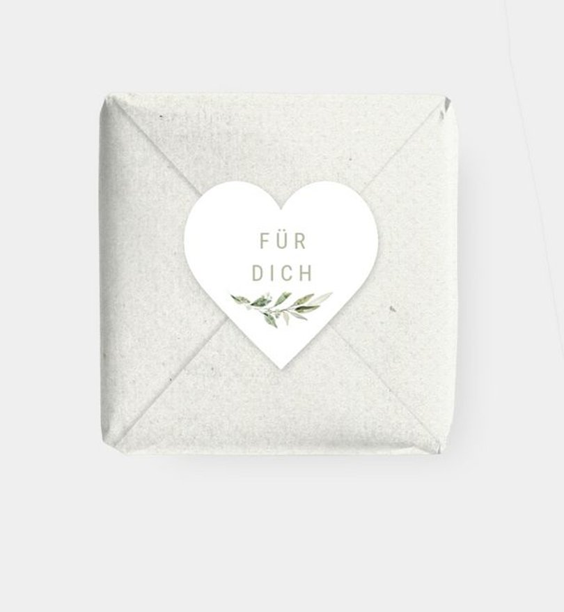 Geschenkaufkleber Geburt Natural Collage