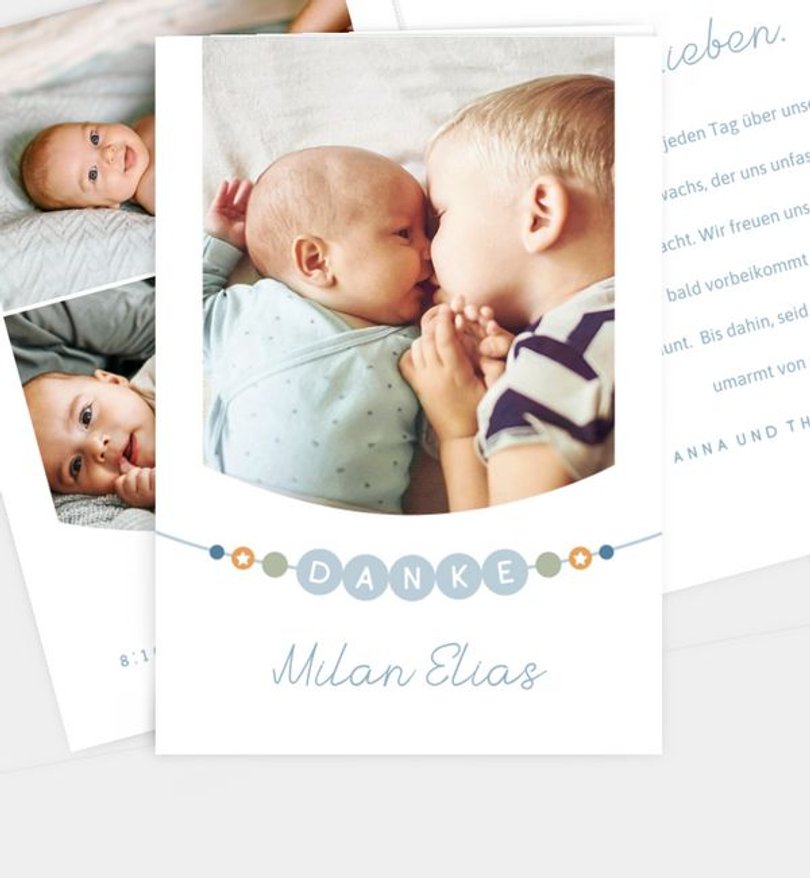 Dankeskarte Geburt Little Bracelet