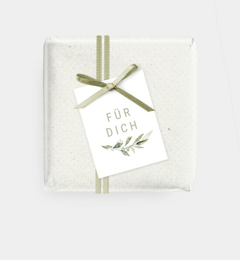 Geschenkanhänger Geburt Natural Collage