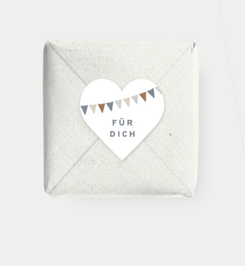 Geschenkaufkleber Geburt Babywimpel