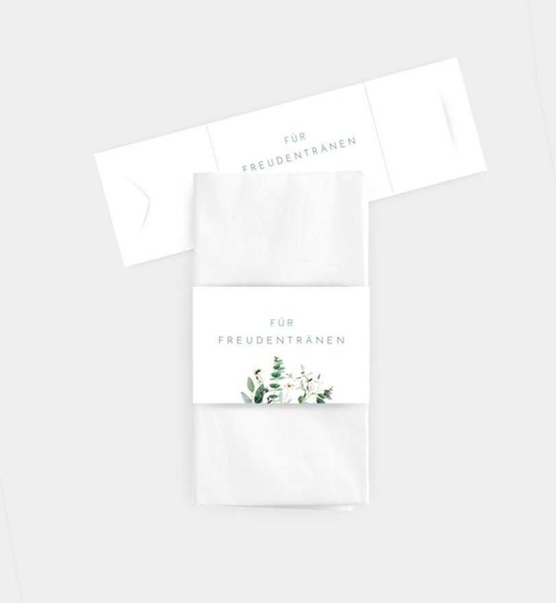 Taschentücher Banderole Hochzeit Greenbouquet