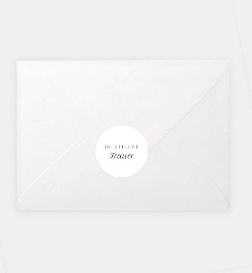 Siegelsticker Trauer Ruhe