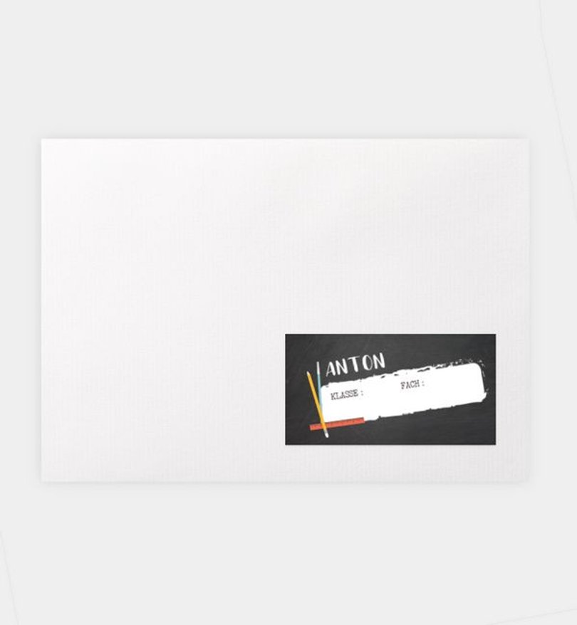 Namensaufkleber Einschulung Pinboard