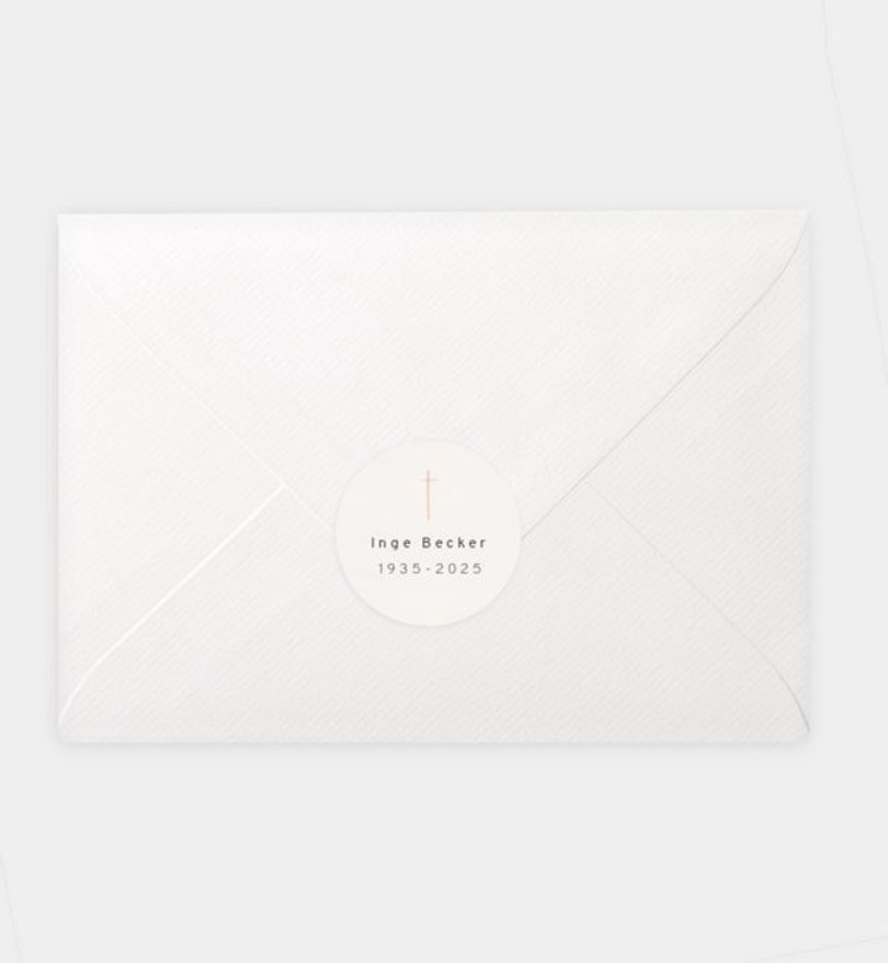 Siegelsticker Trauer Leiser Abschied