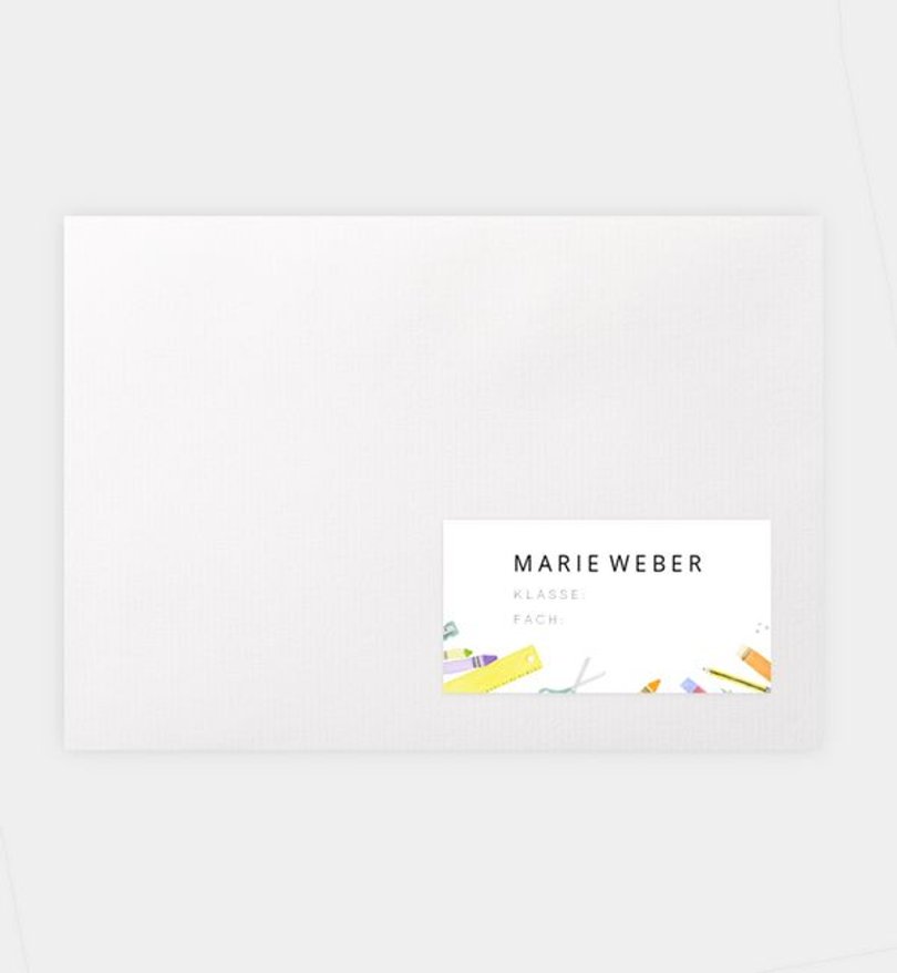 Namensaufkleber Einschulung Federmäppchen