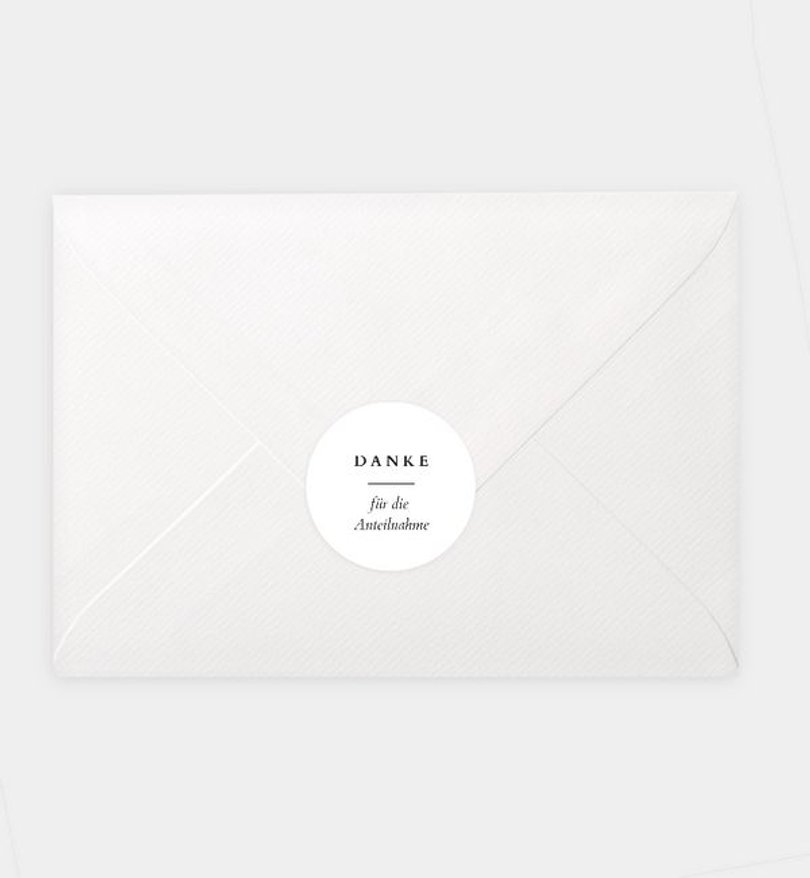 Siegelsticker Trauer Minimalistisch