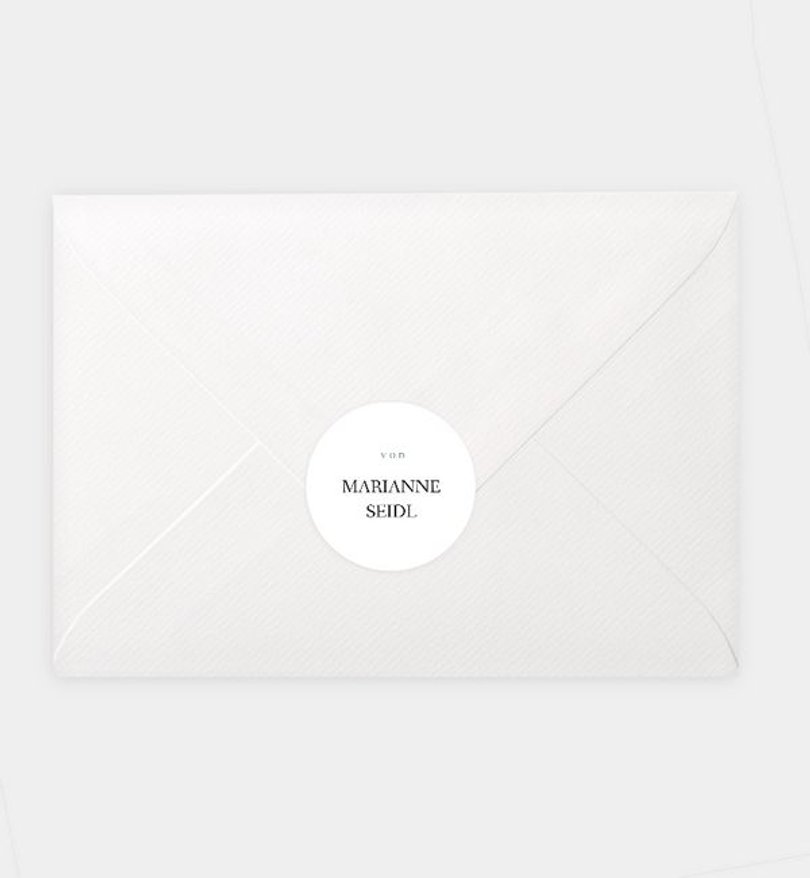 Siegelsticker Trauer Portrait mit Rahmen