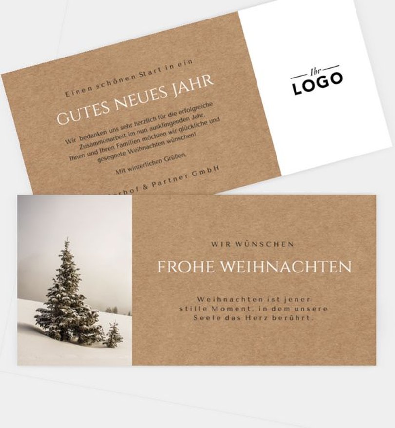 Weihnachtskarte Weihnachten geschäftlich Naturfreund