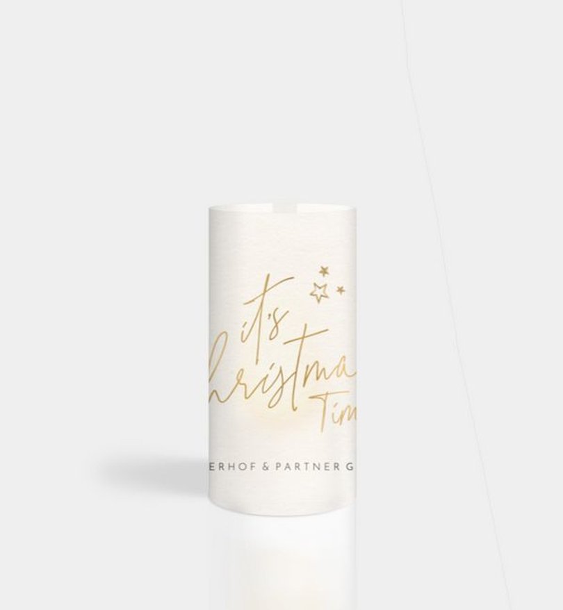 Windlichtkarte Geschäftlich Glam Look