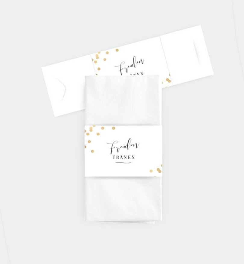 Taschentücher Banderole Hochzeit Confetti Love
