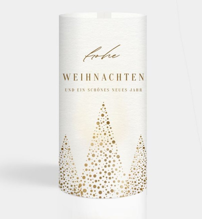 Windlichtkarte Geschäftlich Tannenzauber