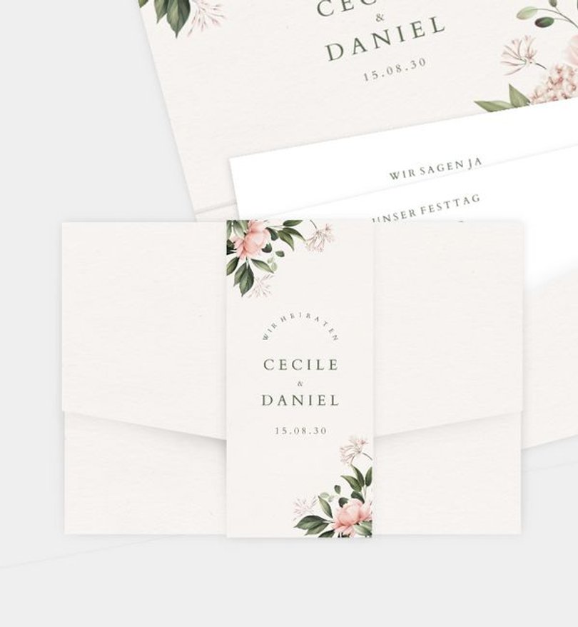 Einladungskarte Hochzeit Flower Arc · Crafty