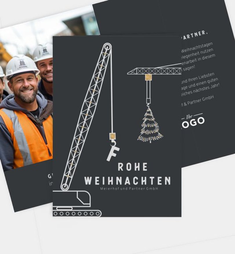 Weihnachtskarte Weihnachten geschäftlich Baubranche