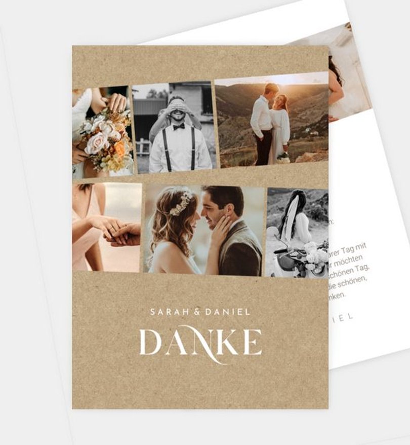 Dankeskarte Hochzeit Graceful