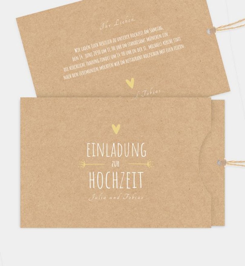 Einladungskarte Hochzeit Vintage Love