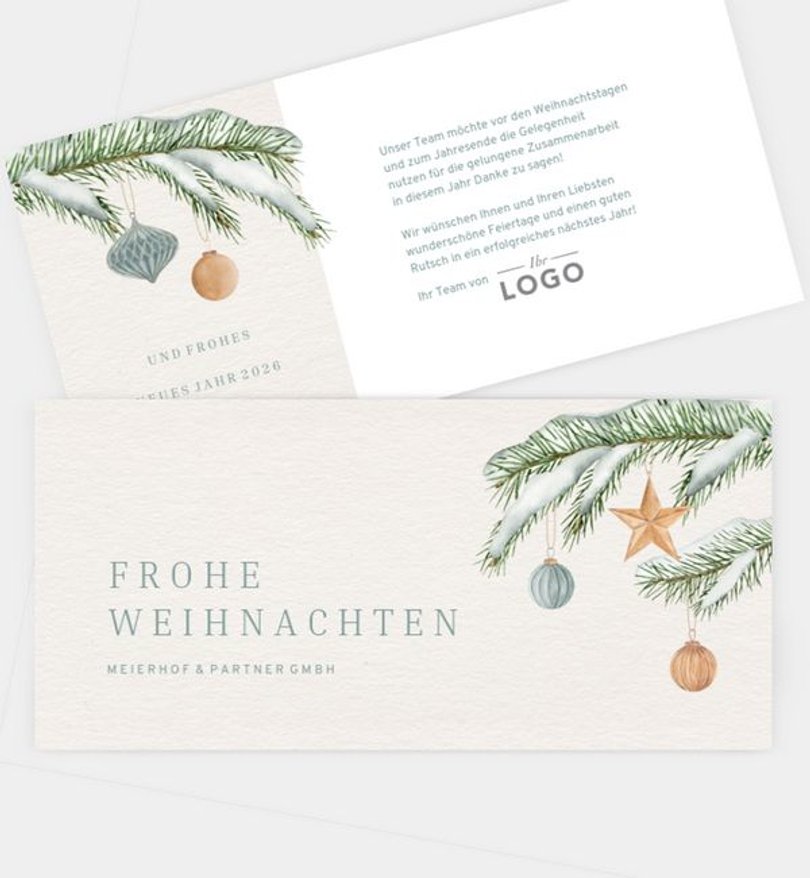 Weihnachtskarte Weihnachten geschäftlich Magic Snow