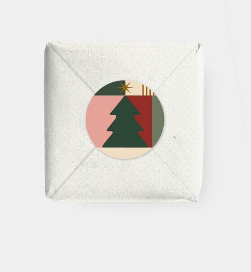 Geschenkaufkleber Geschäftlich Thankful Christmas