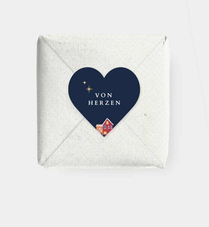 Geschenkaufkleber Weihnachten Winternacht