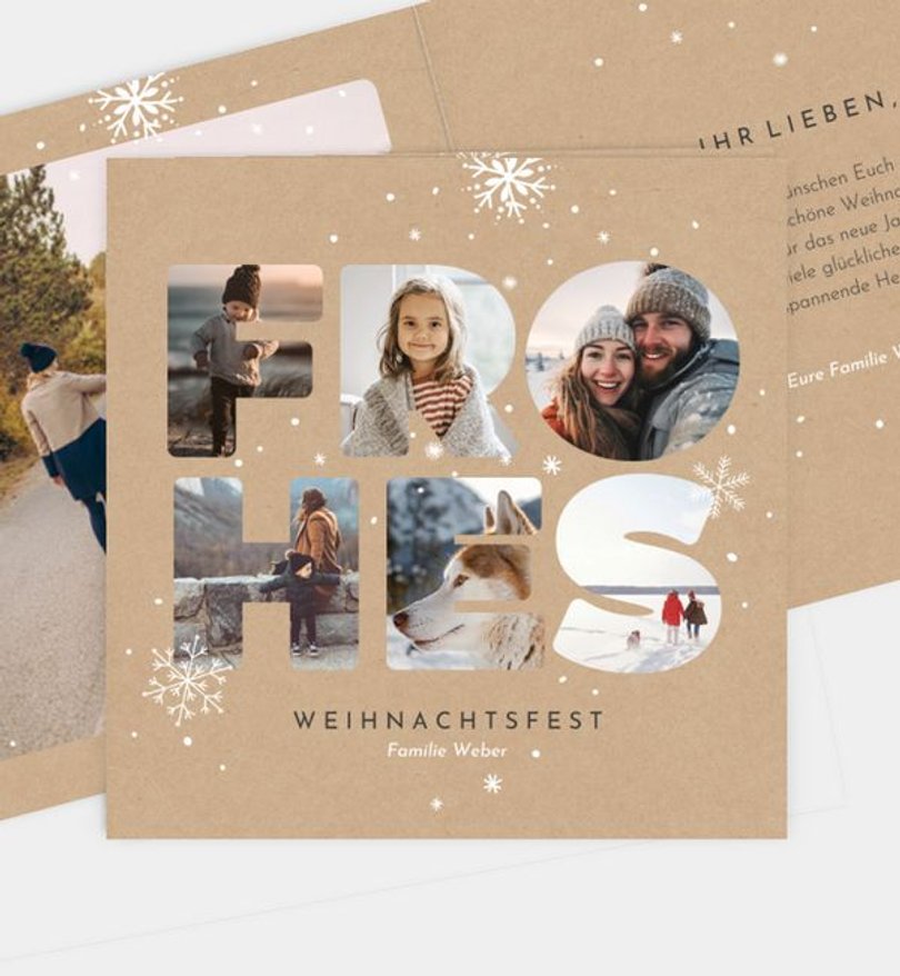 Weihnachtskarte Weihnachten/Privat Großes Fotofest