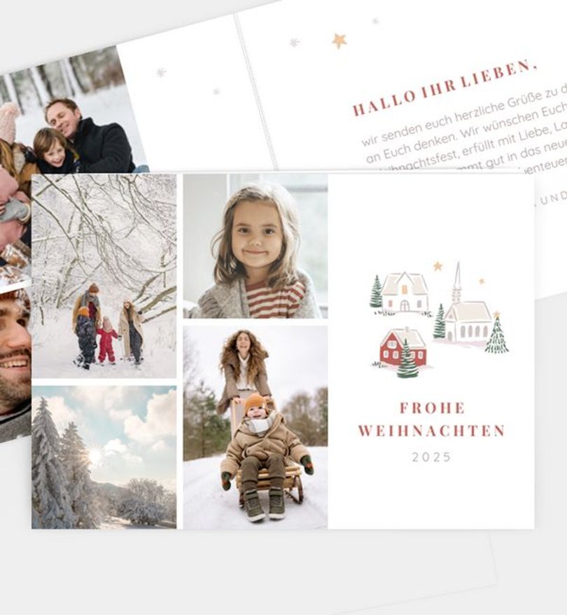Weihnachtskarte Weihnachten/Privat Cosy Village