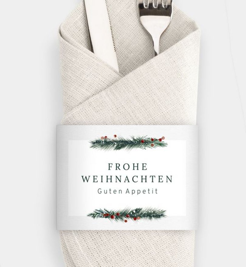Besteck Servietten-Zubehör Weihnachten Colorful Branch