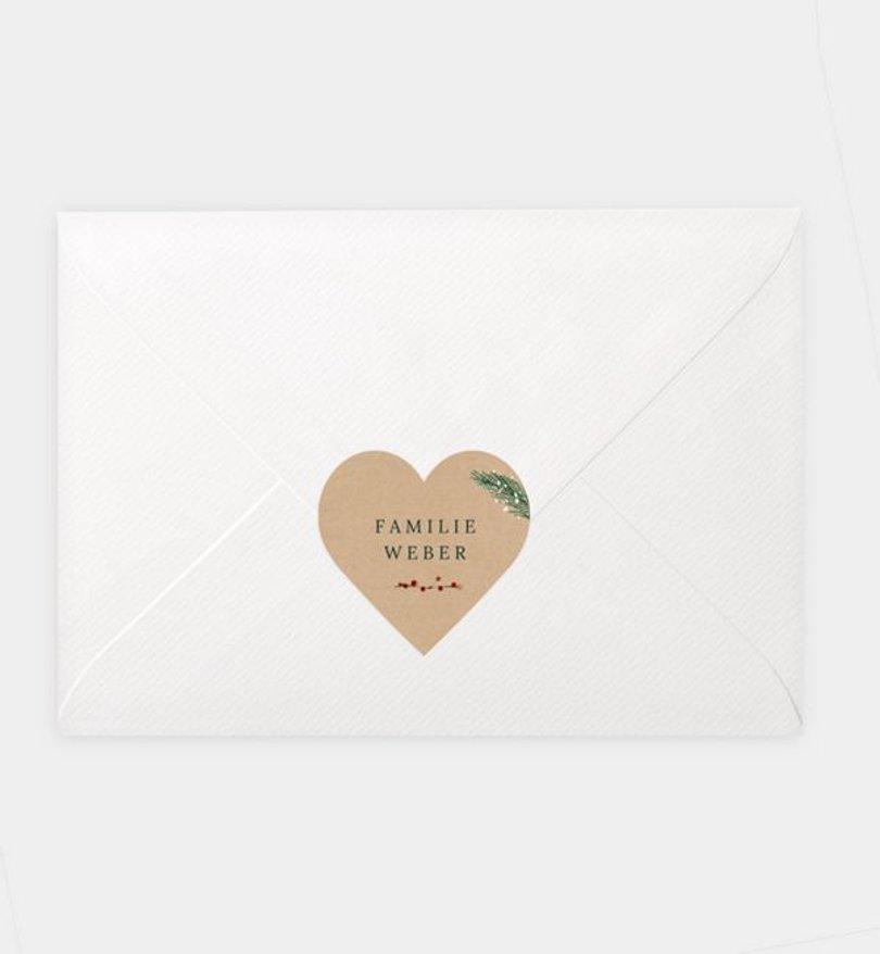 Siegelsticker Weihnachten Colorful Branch · Vintage