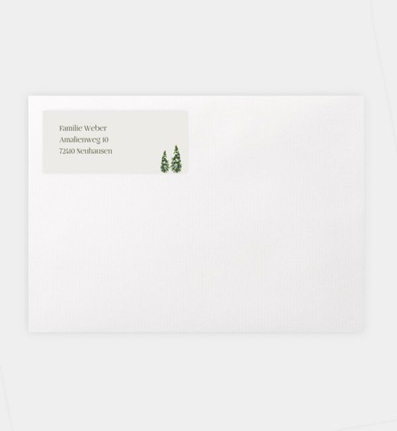 Absenderaufkleber Weihnachten Schlitten