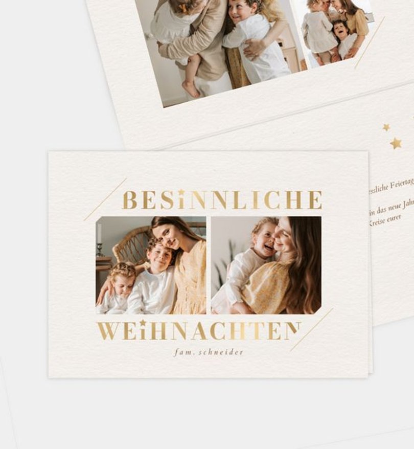 Weihnachtskarte Weihnachten/Privat Golden Joy