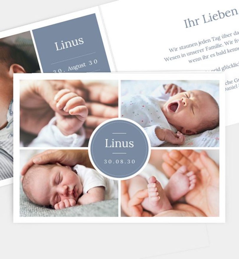 Geburtsanzeige Geburt Little Dot