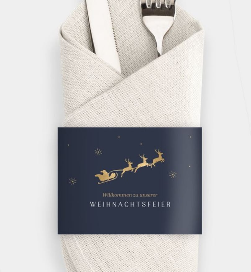Besteck Servietten-Zubehör Geschäftlich Weihnachtsschlitten