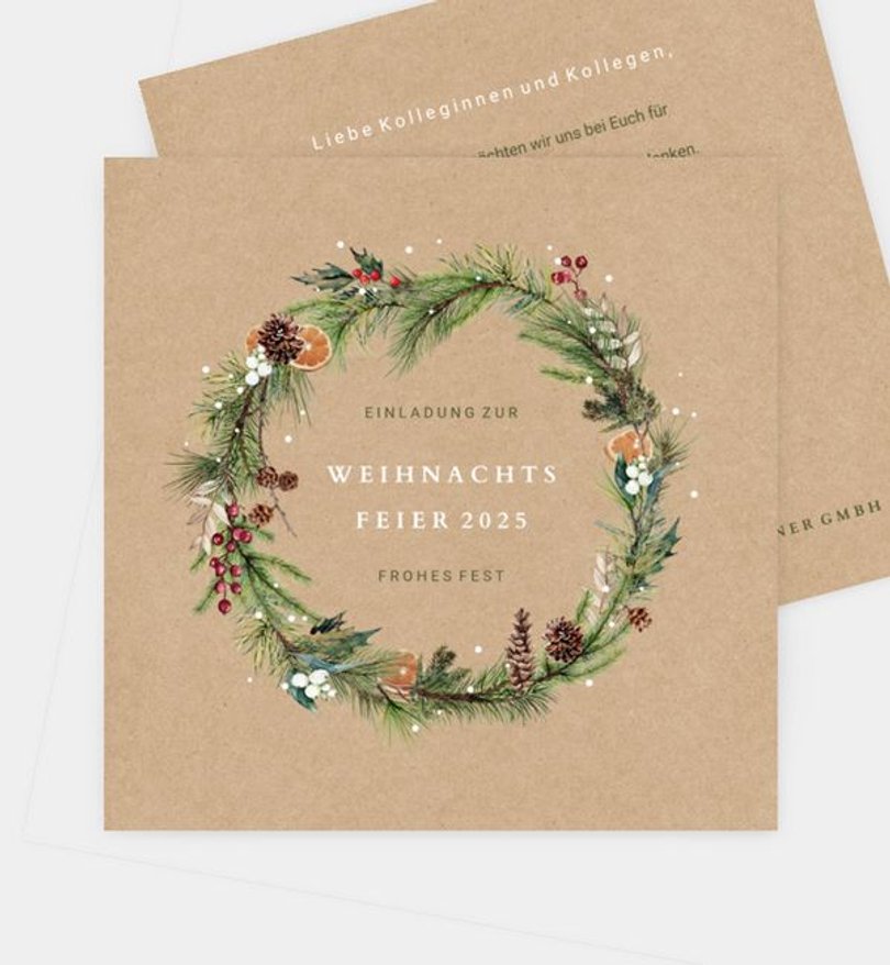 Weihnachtsfeier Weihnachtsfeier Klassischer Kranz