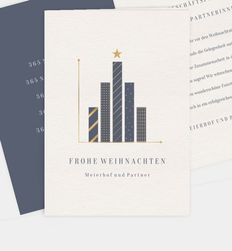 Weihnachtskarte Weihnachten geschäftlich Tannendiagramm