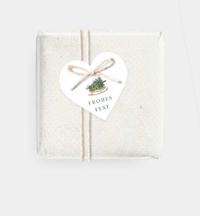 Geschenkanhänger Geschäftlich Schneefall