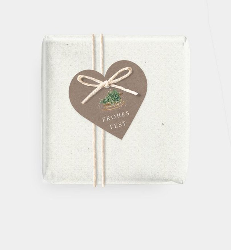 Geschenkanhänger Geschäftlich Schneefall · Vintage