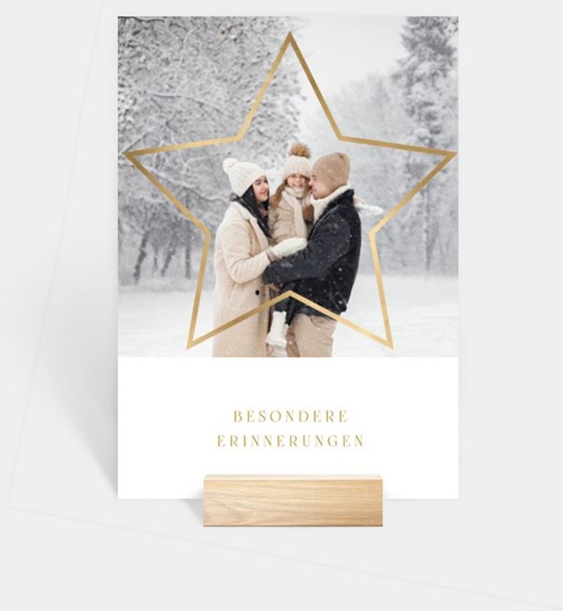 Fotoaufsteller Weihnachten Golden Star