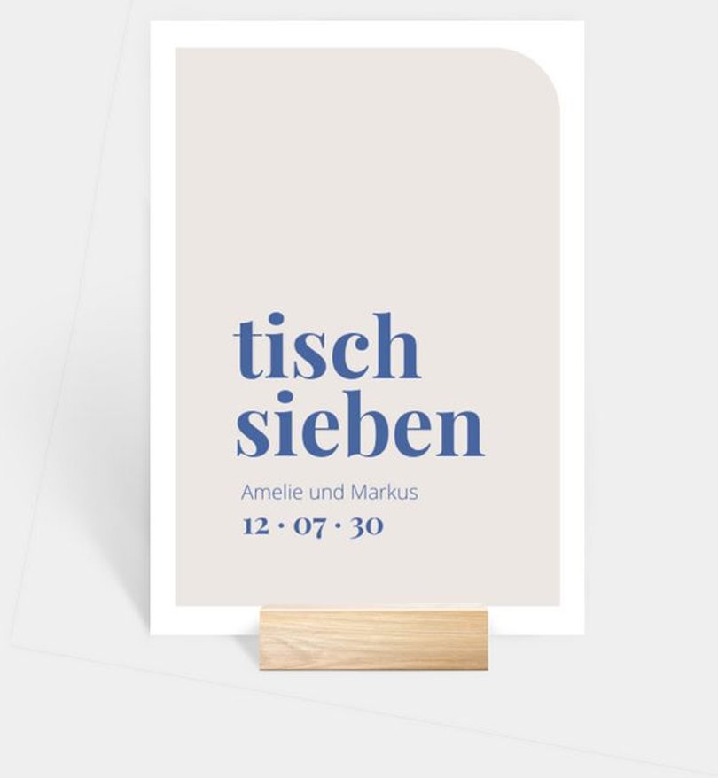 Tischnummer Hochzeit Modern Type