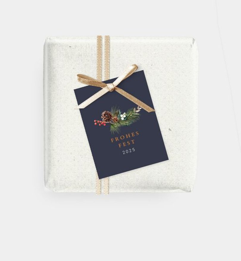 Geschenkanhänger Weihnachten Klassischer Kranz