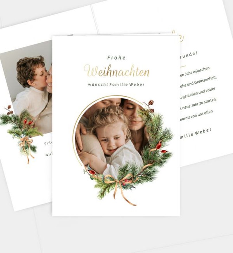 Weihnachtskarte Weihnachten/Privat Willkommen Weihnachtszeit