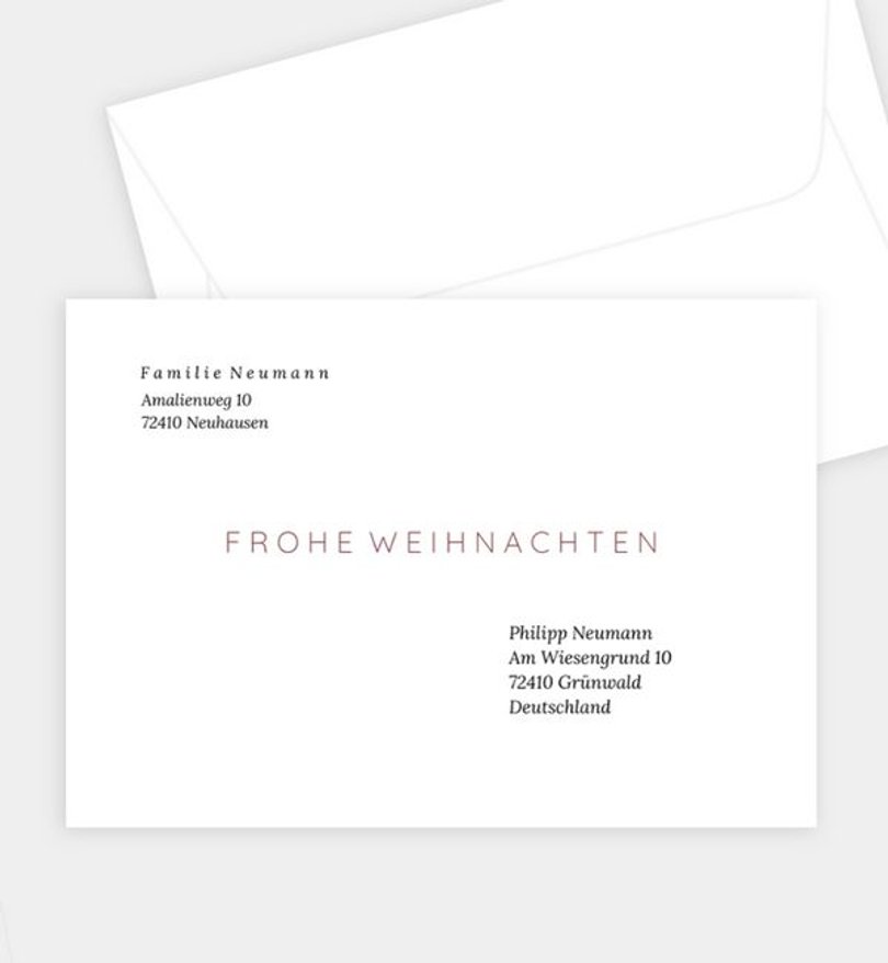 Briefumschlag Weihnachten Yearly Greetings