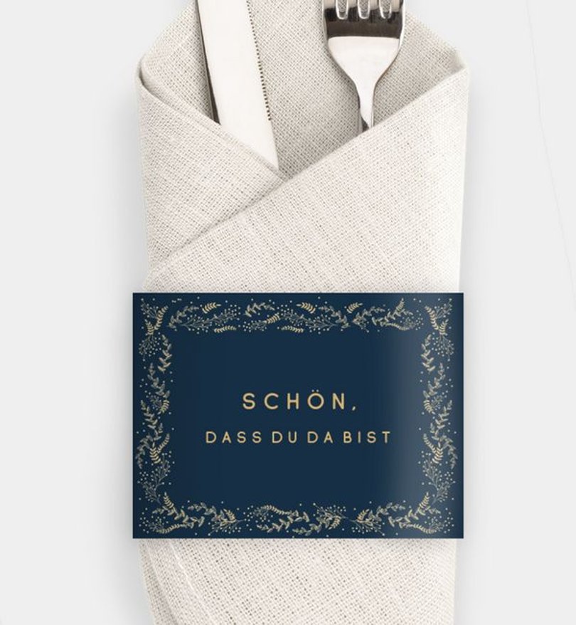 Besteck Servietten-Zubehör Geschäftlich Festliches Ornament