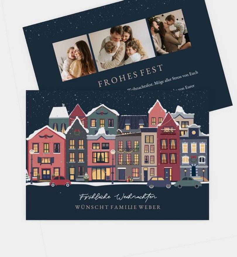 Weihnachtskarte Weihnachten/Privat Winter City