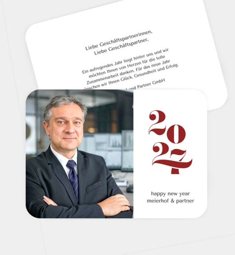 Neujahrskarte Geschäftlich New Years Eve