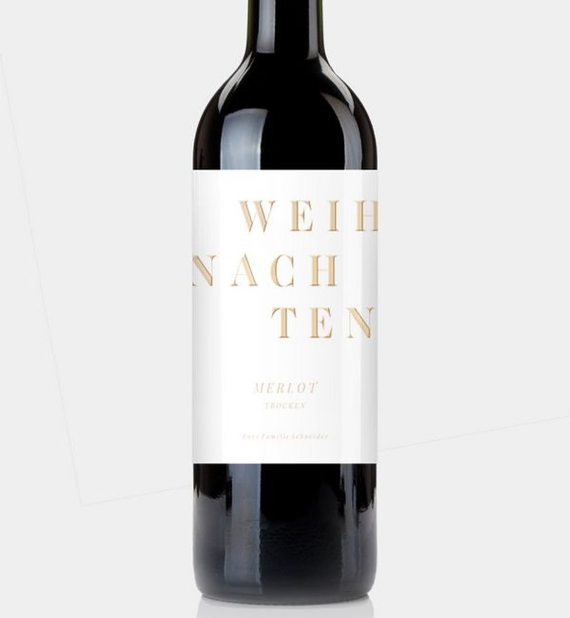 Flaschenetikett Weihnachten Harmony