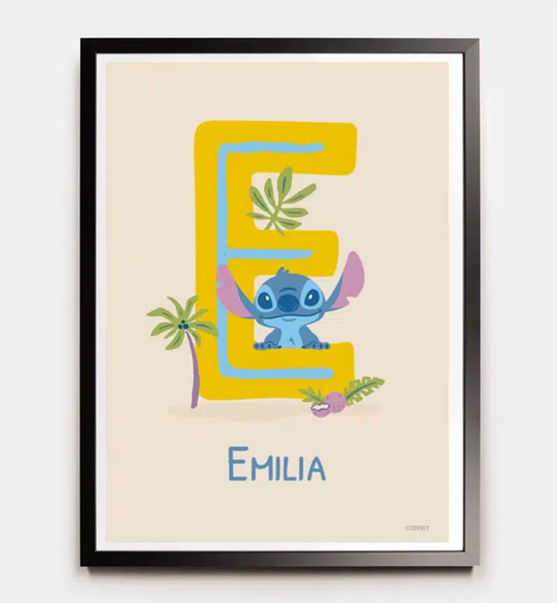 Stitch · Buchstabe E mit Namen